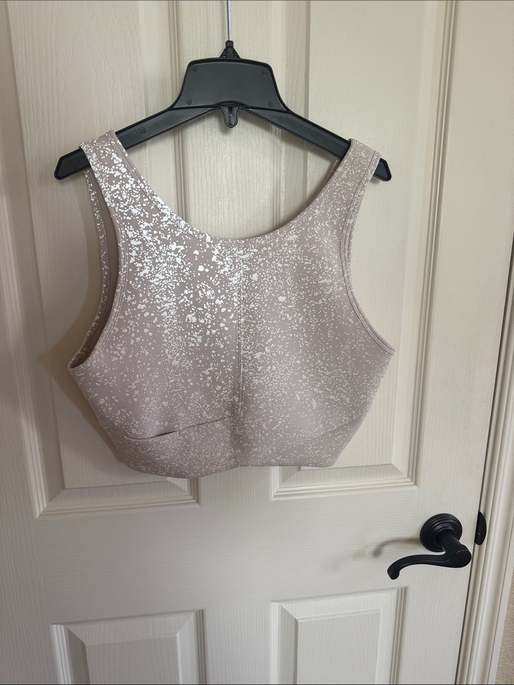 Lululemon reflective tank top. Size 10 no tags. Beige and silver color. Like new